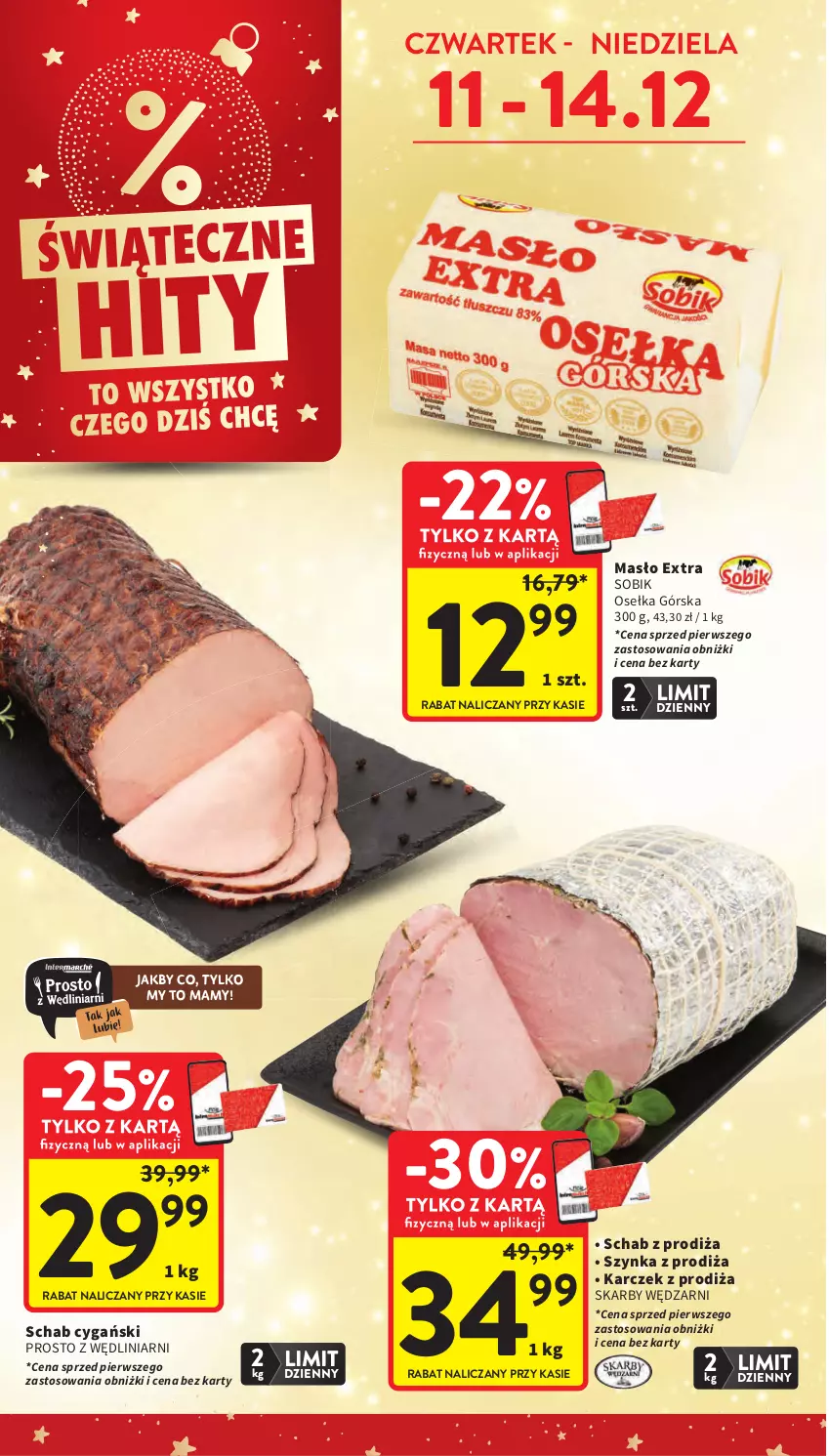 Gazetka promocyjna Intermarche - Gazetka Intermarche - ważna 11.12 do 17.12.2025 - strona 2 - produkty: Masło, Szynka