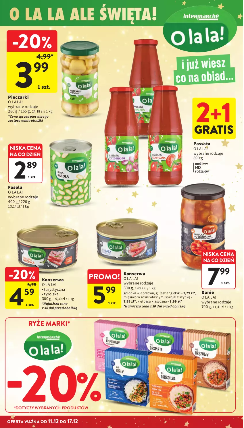 Gazetka promocyjna Intermarche - Gazetka Intermarche - ważna 11.12 do 17.12.2025 - strona 45 - produkty: Fa, Fasola, Golonka wieprzowa, Gra, Kiełbasa, Piec, Ryż, Ser, Sos