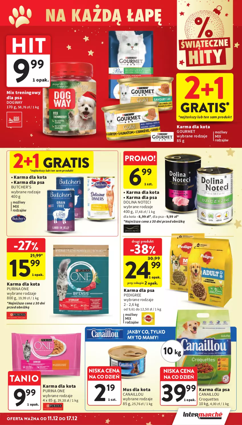 Gazetka promocyjna Intermarche - Gazetka Intermarche - ważna 11.12 do 17.12.2025 - strona 46 - produkty: Butcher's, Canaillou, Gra, Mus, Pedigree, Pur, Purina