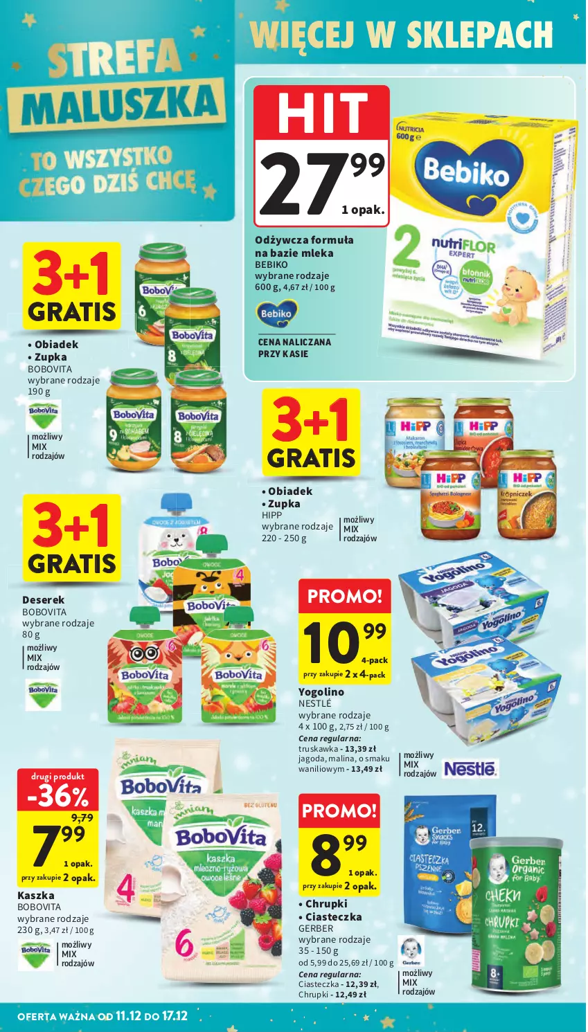 Gazetka promocyjna Intermarche - Gazetka Intermarche - ważna 11.12 do 17.12.2025 - strona 53 - produkty: Bebiko, BoboVita, Chrupki, Deser, Gerber, Gra, HiPP, Nestlé, Ser, Serek