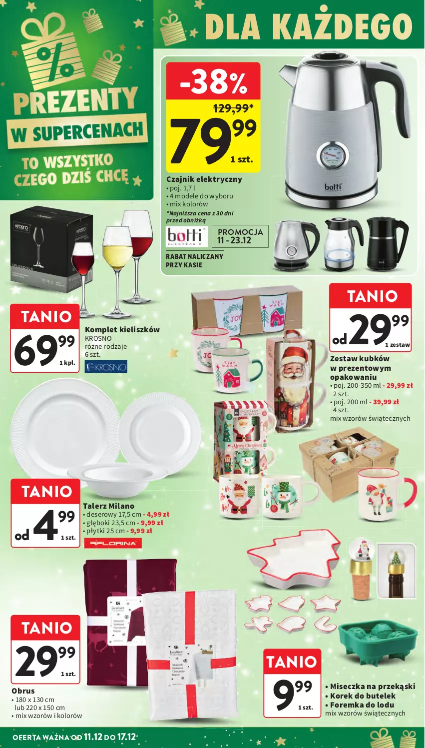 Gazetka promocyjna Intermarche - Gazetka Intermarche - ważna 11.12 do 17.12.2025 - strona 55 - produkty: Czajnik, Czajnik elektryczny, Deser, Miseczka, Obrus, Ser, Talerz