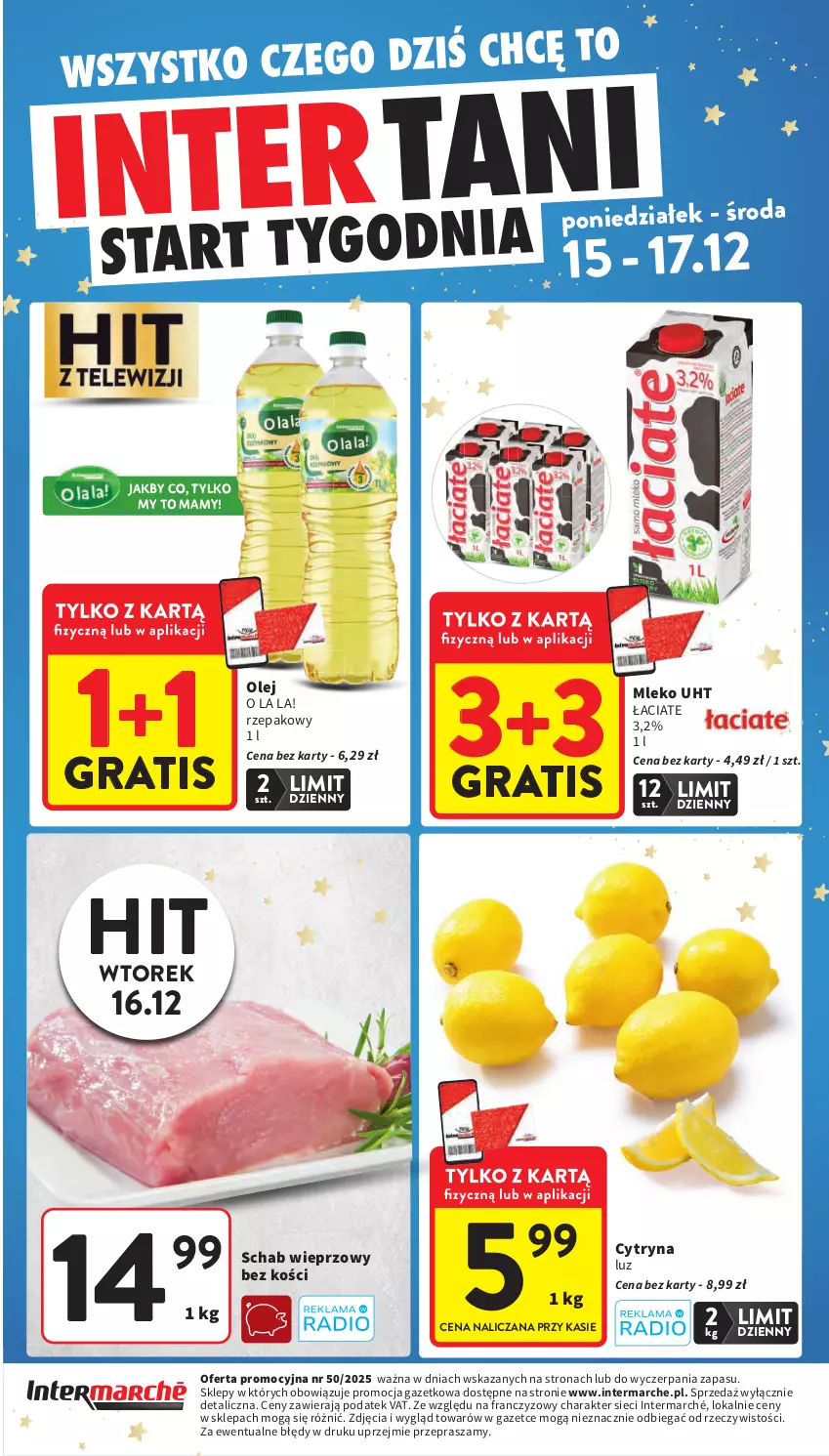 Gazetka promocyjna Intermarche - Gazetka Intermarche - ważna 11.12 do 17.12.2025 - strona 59 - produkty: Gra, Mleko, Olej, Schab wieprzowy
