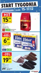Gazetka promocyjna Intermarche - Gazetka Intermarche - Gazetka - ważna od 17.12 do 17.12.2025 - strona 58 - produkty: Papier, Kapcie, Kawa mielona, Kawa, Velvet, Ręcznik, Rolki