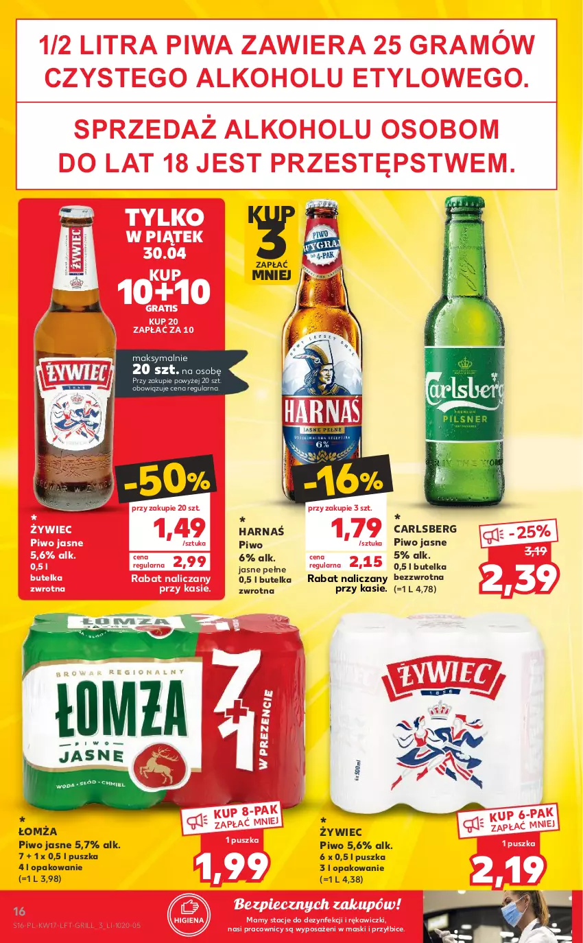 Gazetka promocyjna Kaufland - OFERTA TYGODNIA - ważna 28.04 do 05.05.2021 - strona 16 - produkty: BIC, Carlsberg, Gra, Grill, Harnaś, Piec, Piwa, Piwo, Piwo jasne