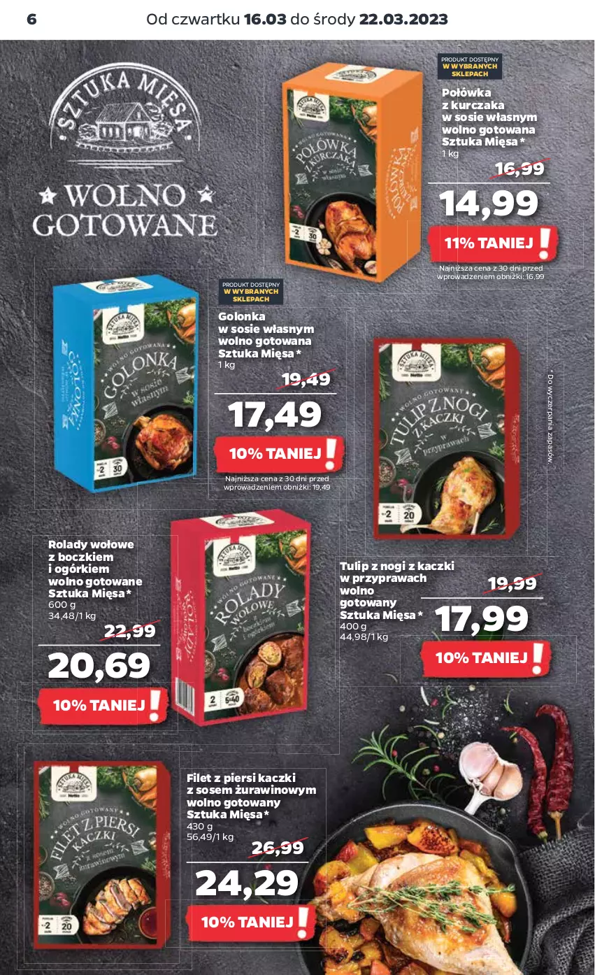 Gazetka promocyjna Netto - Artykuły spożywcze - ważna 16.03 do 22.03.2023 - strona 6 - produkty: Filet z piersi kaczki, Kurczak, Sos, Wino