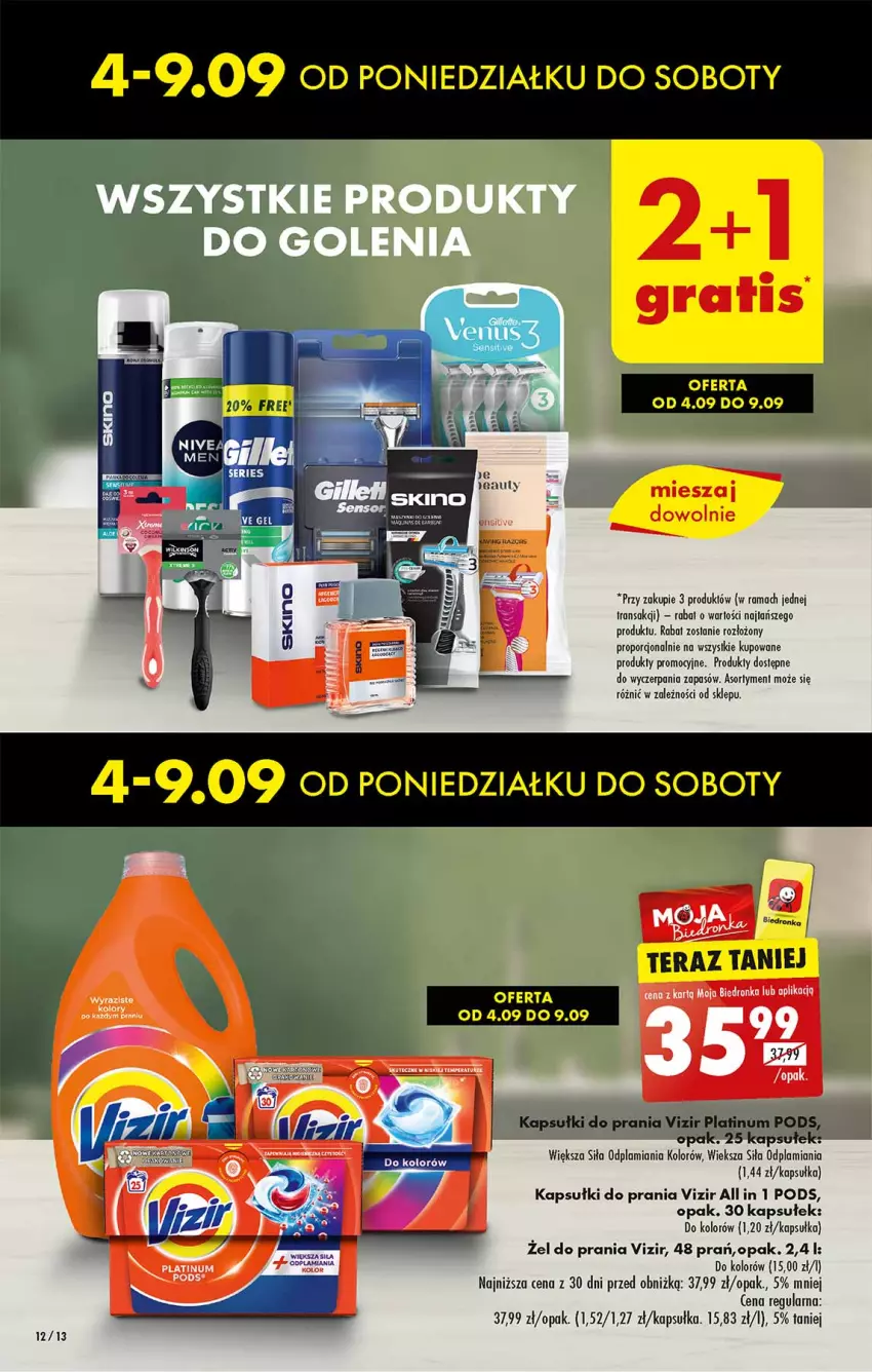 Gazetka promocyjna Biedronka - Od czwartku - ważna 07.09 do 13.09.2023 - strona 12 - produkty: Ba!, Gra, Kapsułki do prania, Por, Rama, Tran, Vizir