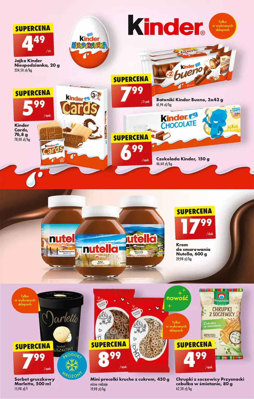 Gazetka promocyjna Biedronka - Od czwartku - ważna 07.09 do 13.09.2023 - strona 45 - produkty: Baton, Chrupki, Czekolada, Kinder, Kinder Bueno, Nutella, Precelki, Przysnacki, Tonik