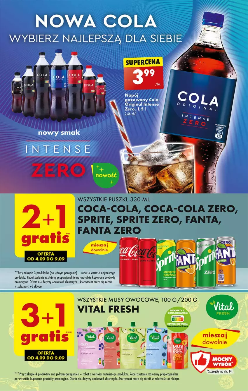 Gazetka promocyjna Biedronka - Od czwartku - ważna 07.09 do 13.09.2023 - strona 49 - produkty: Coca-Cola, Fa, Fanta, Gin, Mus, Por, Ser, Sprite