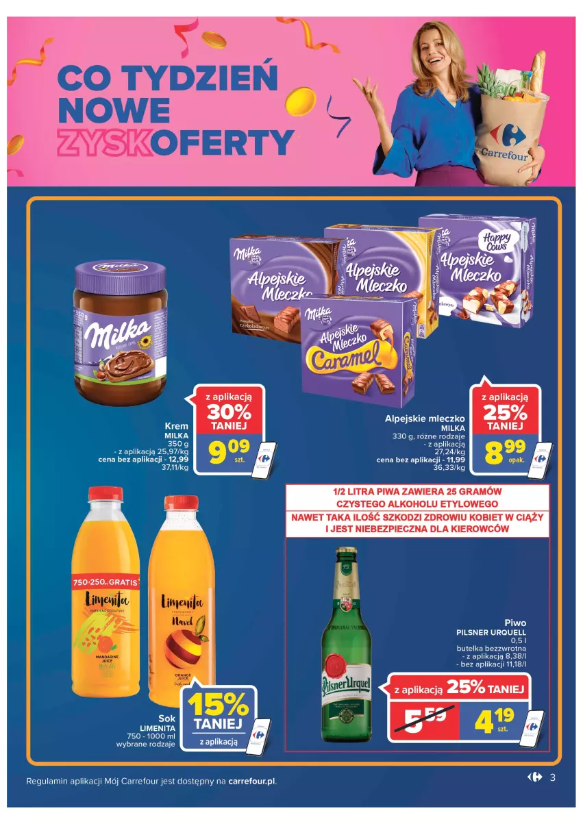 Gazetka promocyjna Carrefour - Gazetka Carrefour Zyskoteka - ważna 05.07 do 16.07.2022 - strona 3 - produkty: Gra, Milka, Mleczko, Piec, Pilsner Urquell, Piwa, Piwo