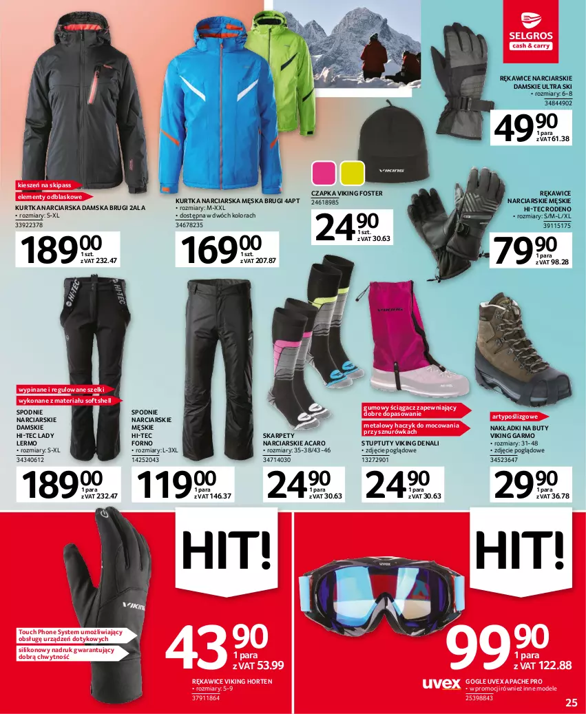 Gazetka promocyjna Selgros - Oferta przemysłowa - ważna 19.01 do 01.02.2023 - strona 25 - produkty: Brugi, Buty, Czapka, Haczyk, Hi-Tec, Karp, Kurtka, Rękawice, Spodnie, Uvex