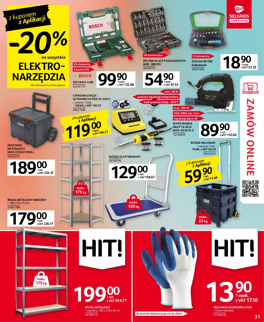 Gazetka promocyjna Selgros - Oferta przemysłowa - ważna 19.01 do 01.02.2023 - strona 31 - produkty: Kawa, Latarka, Latarka LED, Regał, Regał metalowy, Rękawice, Rękawice ochronne, Tarka, Wasa, Wózek, Wyrzynarka, Zestaw kluczy, Zestaw kluczy nasadowych