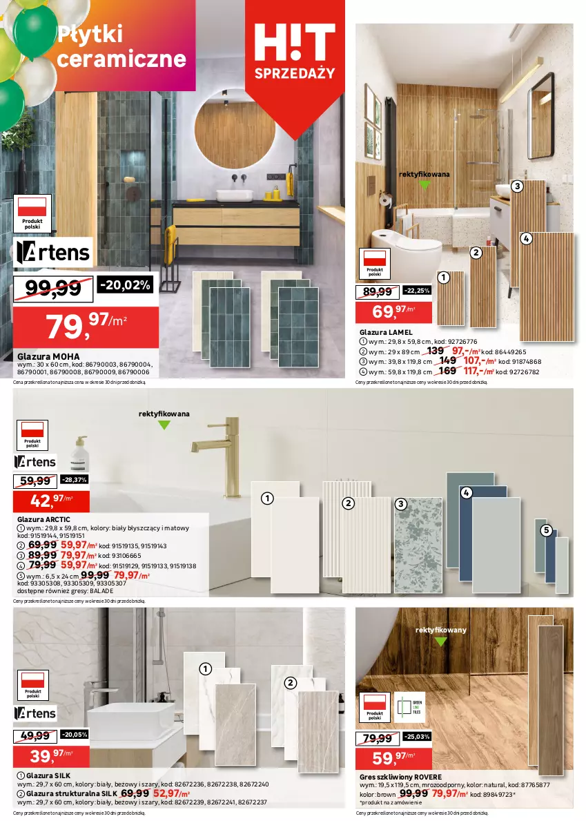 Gazetka promocyjna Leroy Merlin - Gazetka Leroy Merlin - ważna 14.05 do 03.06.2025 - strona 18 - produkty: Flora, Glazura, Gres, Gres szkliwiony, Lazur, Płytka, Por, Top