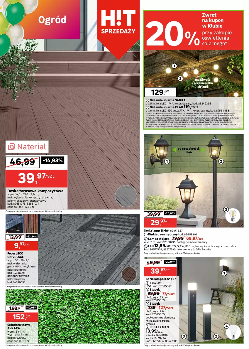 Gazetka promocyjna  - Gazetka Leroy Merlin - ważna 14.05 do 03.06.2025 - strona 4 - produkty: Girlanda, Gra, Grill, Grill gazowy, Koc, Lack, Lampa, Napoje, Ogród, Olej, Pojemnik, Pokrowiec, Pokrywa, Rama, Ser, Słupek, Termometr, Tran