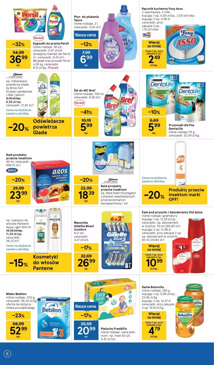 Gazetka promocyjna Tesco - Tesco gazetka - przyszły tydzień - ważna 24.06 do 30.06.2021 - strona 6 - produkty: BoboVita, Bref, Dezodorant, Foxy, Gra, Kapsułki do prania, Mleko, Mleko Bebilon, Old Spice, Pantene, Persil, Pieluchy, Płyn do płukania, Przysmaki, Rama, Ręcznik, Ręcznik kuchenny, Rolki, Szampon