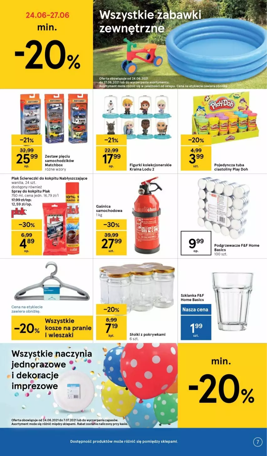 Gazetka promocyjna Tesco - Tesco gazetka - przyszły tydzień - ważna 24.06 do 30.06.2021 - strona 7 - produkty: Chodzik, Fa, Gaśnica, Koc, Kosz, Szklanka, Wieszak