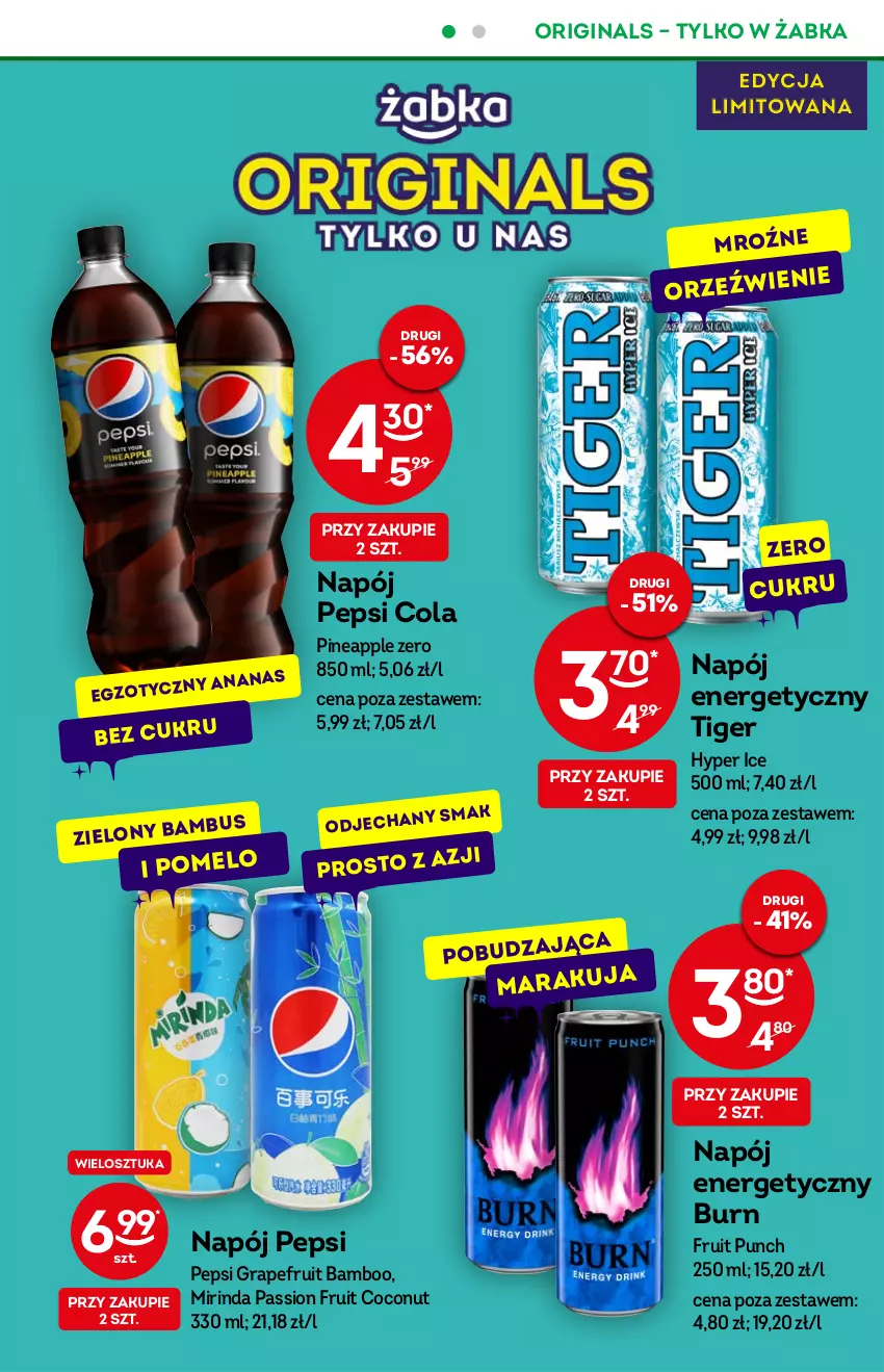 Gazetka promocyjna Żabka - ważna 07.09 do 13.09.2022 - strona 22 - produkty: Gin, Gra, Mirinda, Napój, Napój energetyczny, Pepsi, Tiger