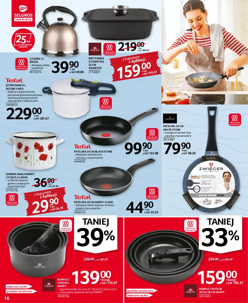 Gazetka promocyjna Selgros - Oferta przemysłowa - ważna 28.07 do 10.08.2022 - strona 16 - produkty: Czajnik, Fa, Garnek, Gra, Lack, Patelnia, Szybkowar