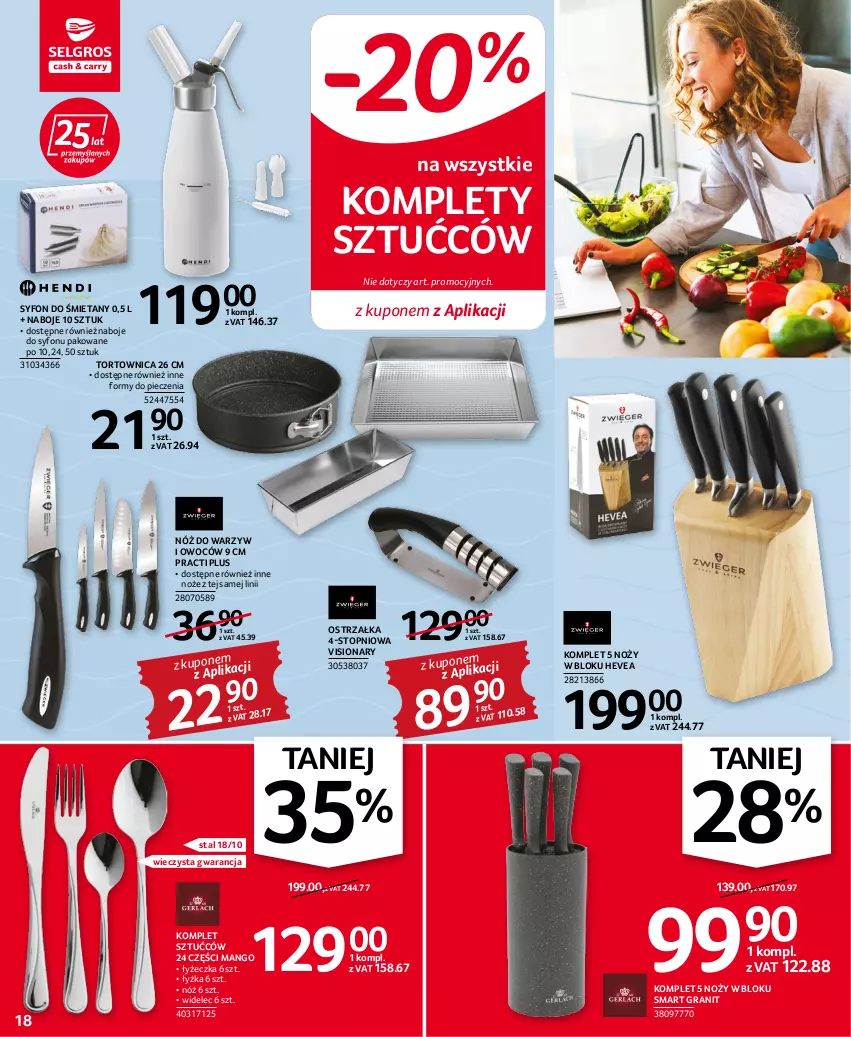 Gazetka promocyjna Selgros - Oferta przemysłowa - ważna 28.07 do 10.08.2022 - strona 18 - produkty: Gra, Mango, Noż, Piec, Syfon, Top, Tortownica, Widelec