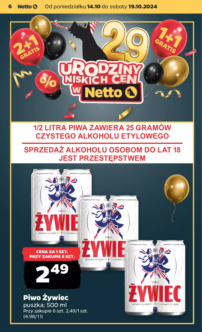 Gazetka promocyjna Netto - Artykuły spożywcze - ważna 14.10 do 19.10.2024 - strona 6 - produkty: Gra, Piwa, Piwo