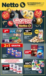 Gazetka promocyjna Netto - Artykuły spożywcze - Gazetka - ważna od 19.10 do 19.10.2024 - strona 1 - produkty: Piwa, Piwo, Pistacje, Gra, Cukier, Praliny, Kawa mielona, Kawa, Mlekovita, Prima, Cukierki, Ariel, Masło, Mleko