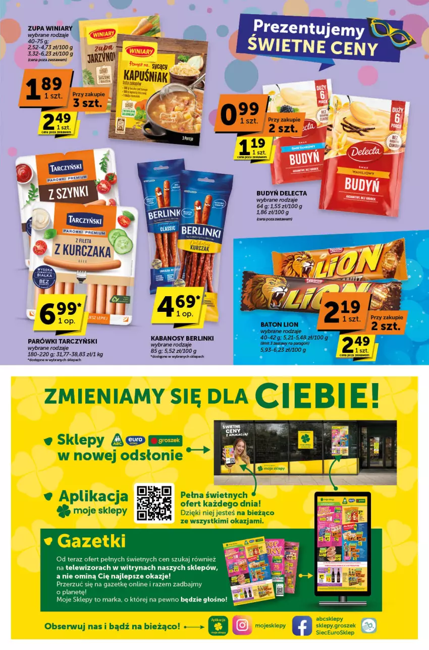 Gazetka promocyjna ABC - ważna 09.01 do 21.01.2025 - strona 3 - produkty: Budyń, Delecta, Gaga, Groszek, Ser, Tarczyński, Telewizor, Tera, Witryna, Zupa