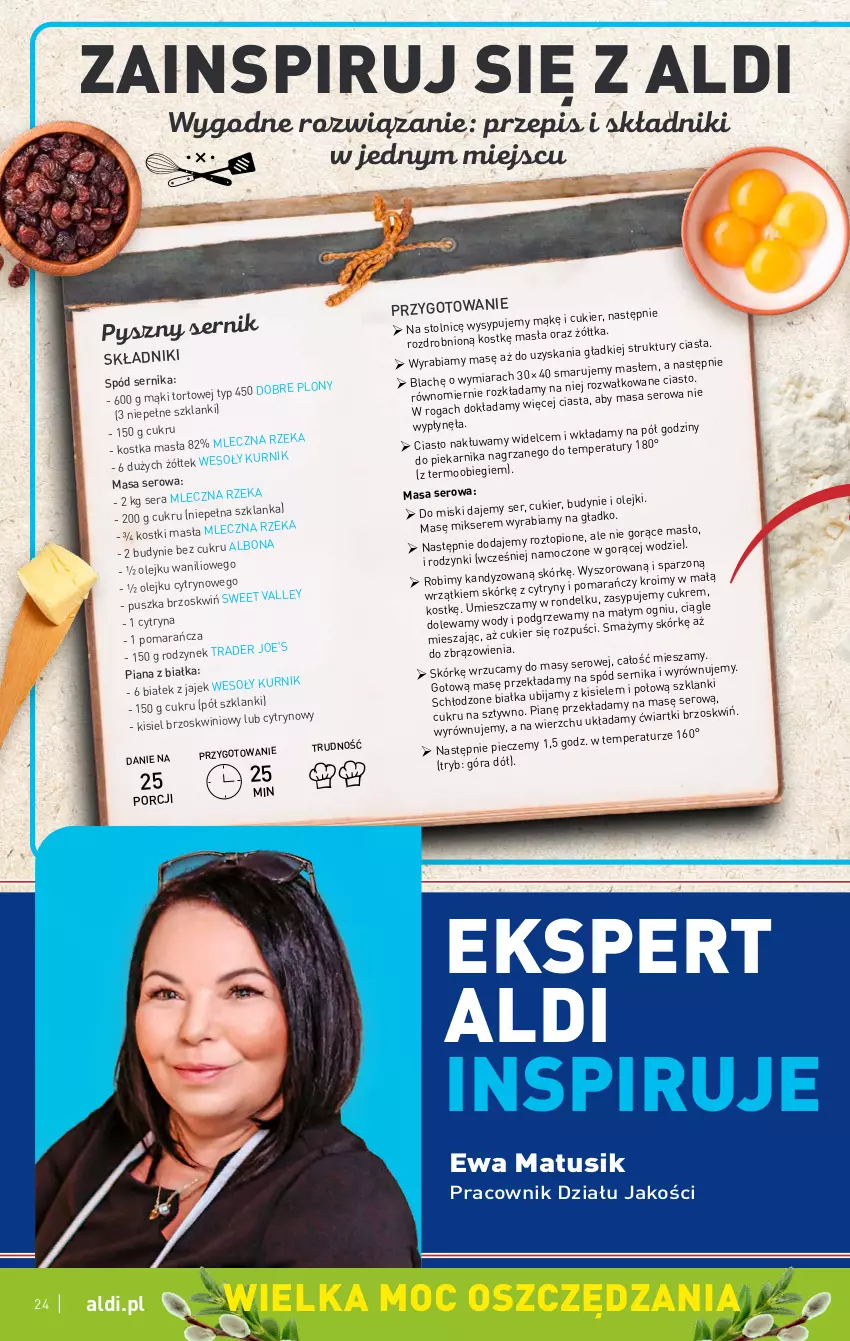 Gazetka promocyjna Aldi - Pełen katalog - ważna 03.04 do 08.04.2023 - strona 24 - produkty: Albona, Cukier, Cytryny, Kisiel, Lanki, Masło, Mikser, Mleczna Rzeka, Olej, Piec, Piekarnik, Por, Rodzynki, Rondel, Ser, Szklanka, Top