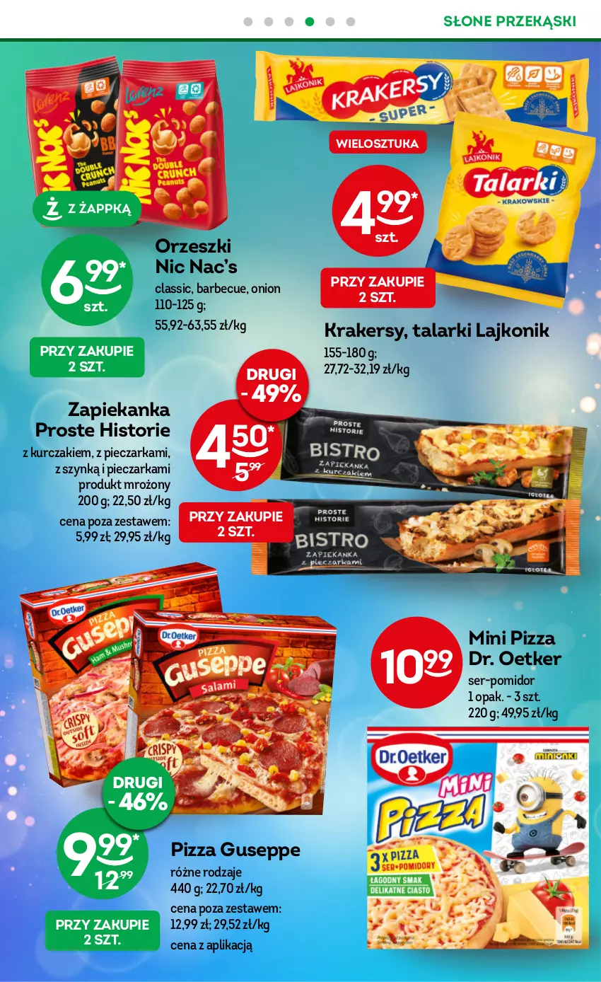 Gazetka promocyjna Żabka - ważna 25.10 do 07.11.2023 - strona 25 - produkty: Burger, Dr. Oetker, Herbata, Kawa, Krakersy, Kurczak, Lajkonik, Orzeszki, Piec, Pieczarka, Pizza, Ser, Zapiekanka