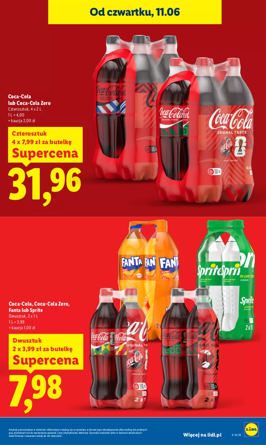 Gazetka promocyjna Lidl - Gazetka ważna od 11.06 do 13.06 - ważna 11.06 do 13.06.2026 - strona 25 - produkty: Coca-Cola, Fa, Fanta, Sprite