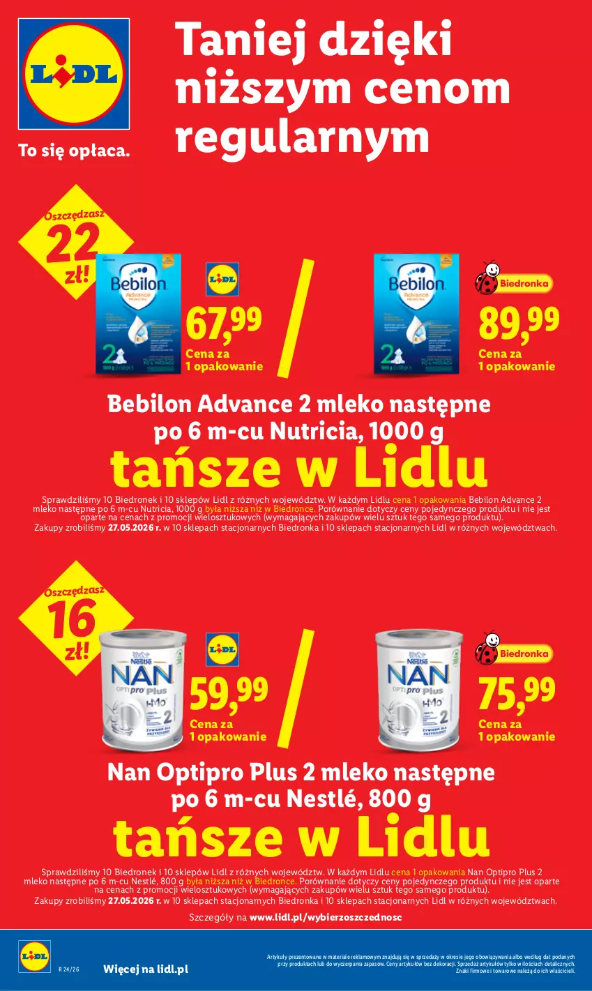 Gazetka promocyjna Lidl - Gazetka ważna od 11.06 do 13.06 - ważna 11.06 do 13.06.2026 - strona 34 - produkty: BEBILON, Dron, Mleko, NAN Optipro, Nestlé, O nas, Por