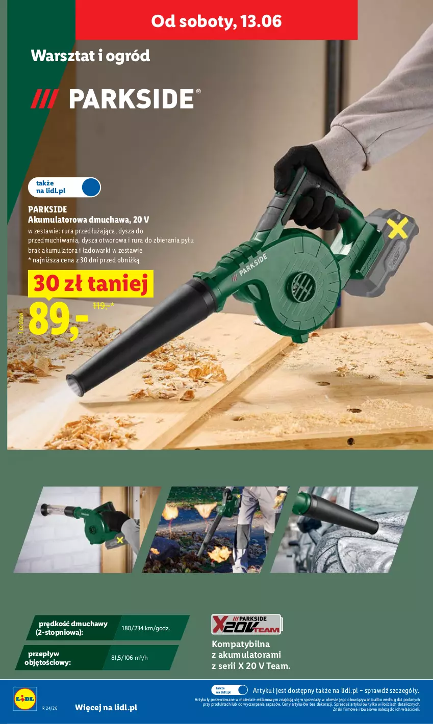 Gazetka promocyjna Lidl - Gazetka ważna od 11.06 do 13.06 - ważna 11.06 do 13.06.2026 - strona 40 - produkty: Akumulator, Ogród, Parkside, Rura, Ser, Top