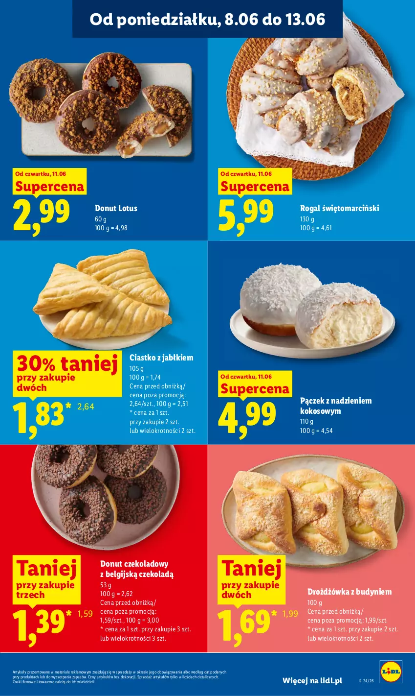 Gazetka promocyjna Lidl - Gazetka ważna od 11.06 do 13.06 - ważna 11.06 do 13.06.2026 - strona 51 - produkty: Donut, Kokos, LG, Pączek, Rogal