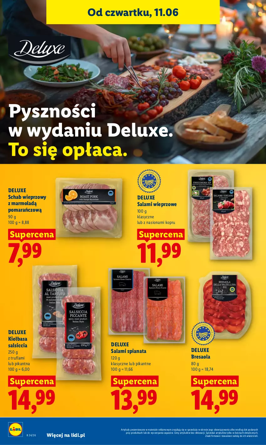 Gazetka promocyjna Lidl - Gazetka ważna od 11.06 do 13.06 - ważna 11.06 do 13.06.2026 - strona 60 - produkty: Bresaola, Kiełbasa, Mola, Salami, Schab wieprzowy