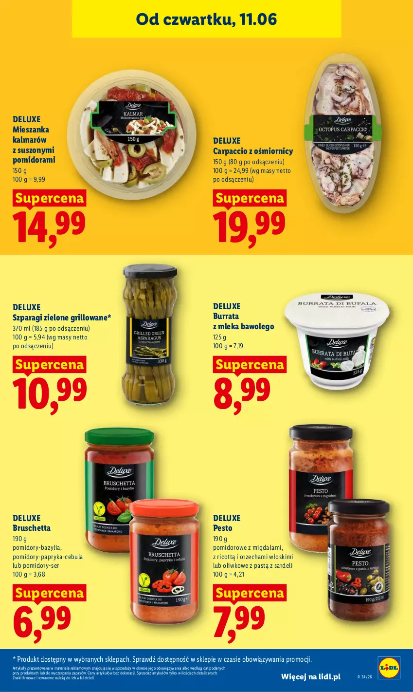 Gazetka promocyjna Lidl - Gazetka ważna od 11.06 do 13.06 - ważna 11.06 do 13.06.2026 - strona 61 - produkty: Bazyl, Bazylia, Burrata, Carpaccio, Cebula, Grill, Kalmar, LEGO, Papryka, Pesto, Pomidory, Ser