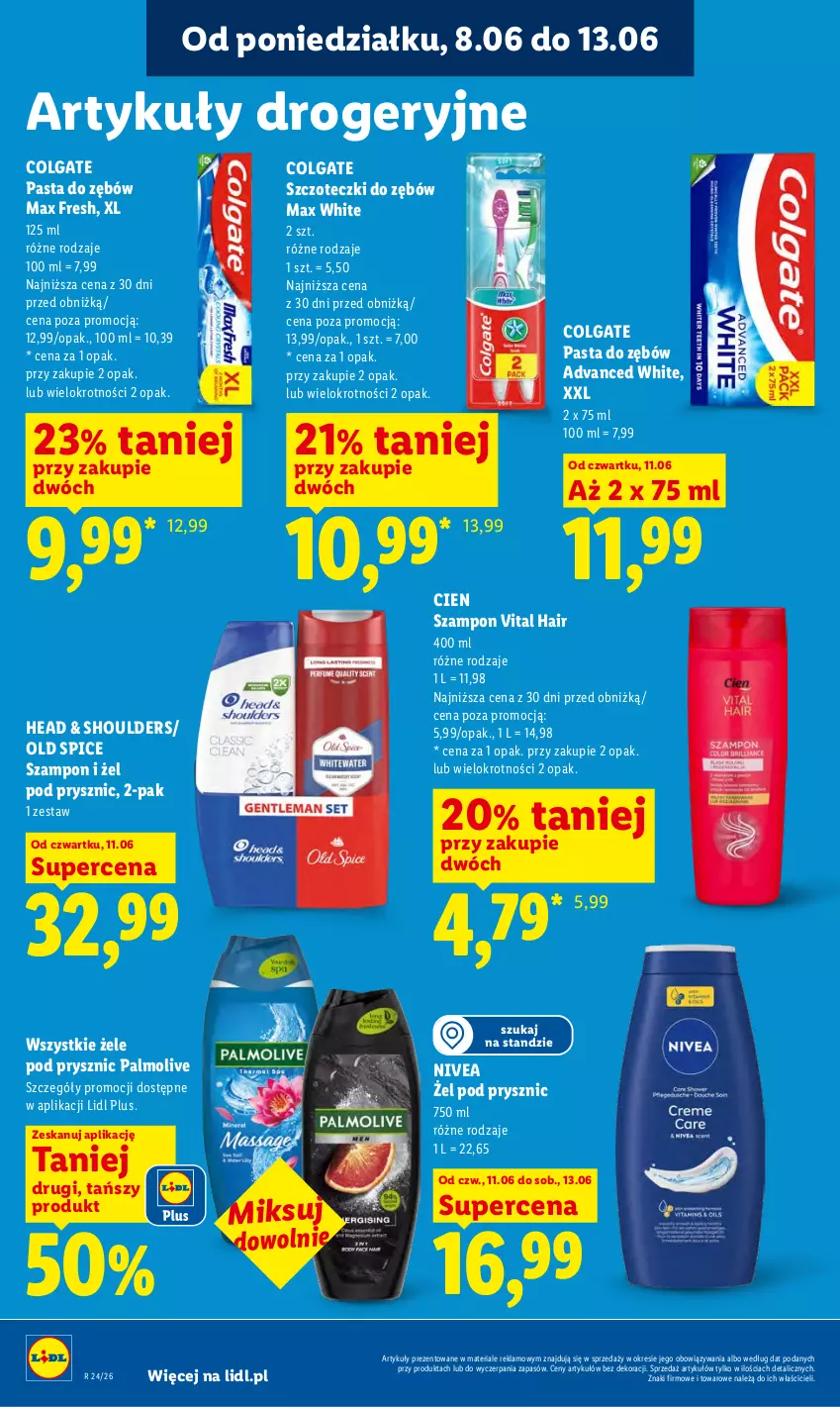 Gazetka promocyjna Lidl - Gazetka ważna od 11.06 do 13.06 - ważna 11.06 do 13.06.2026 - strona 88 - produkty: Colgate, LG, Nivea, Old Spice, Palmolive, Pasta do zębów, Szampon