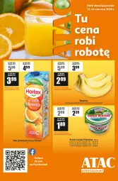 Gazetka promocyjna Auchan - Gazetka ATAC Hiper Discount - Gazetka - ważna od 24.06 do 24.06.2026 - strona 1 - produkty: Sok pomarańczowy, Serek wiejski, Banany, Sok, Ser, Piątnica, O nas, Serek, Hortex, Fa
