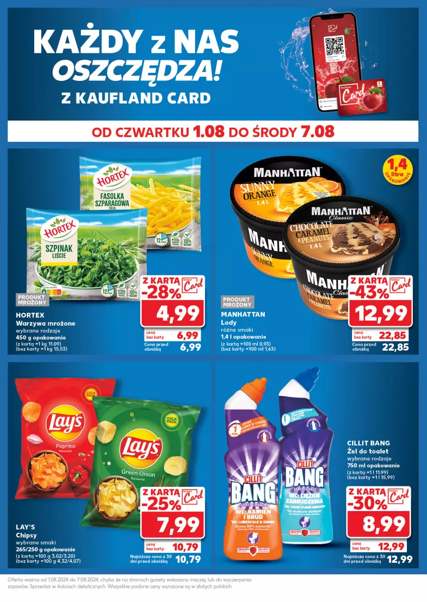 Gazetka promocyjna Kaufland - Kaufland - ważna 05.08 do 07.08.2024 - strona 41 - produkty: Chipsy, Cillit Bang, Fa, Hortex, Lody, Warzywa