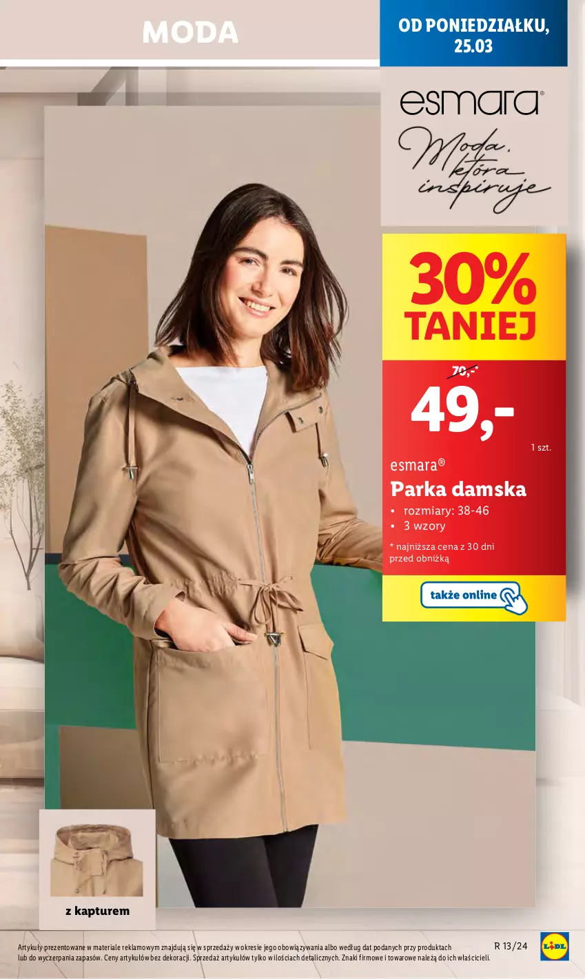 Gazetka promocyjna Lidl - GAZETKA - ważna 25.03 do 27.03.2024 - strona 19 - produkty: Moda, Parka