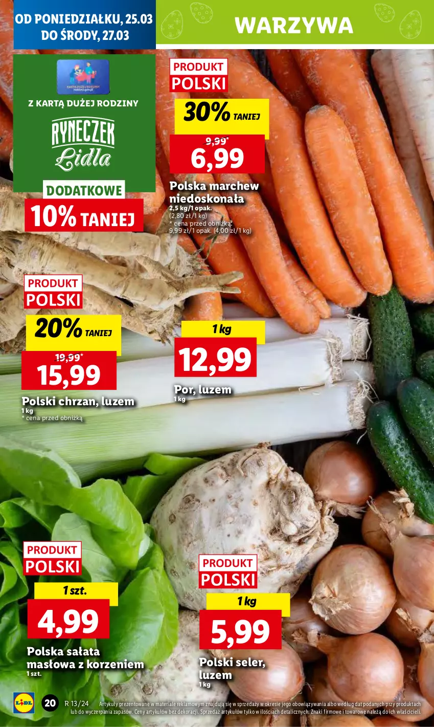 Gazetka promocyjna Lidl - GAZETKA - ważna 25.03 do 27.03.2024 - strona 24 - produkty: Chleb, Chrzan, Masło, Por, Sałat, Sałata masłowa, Ser, Warzywa