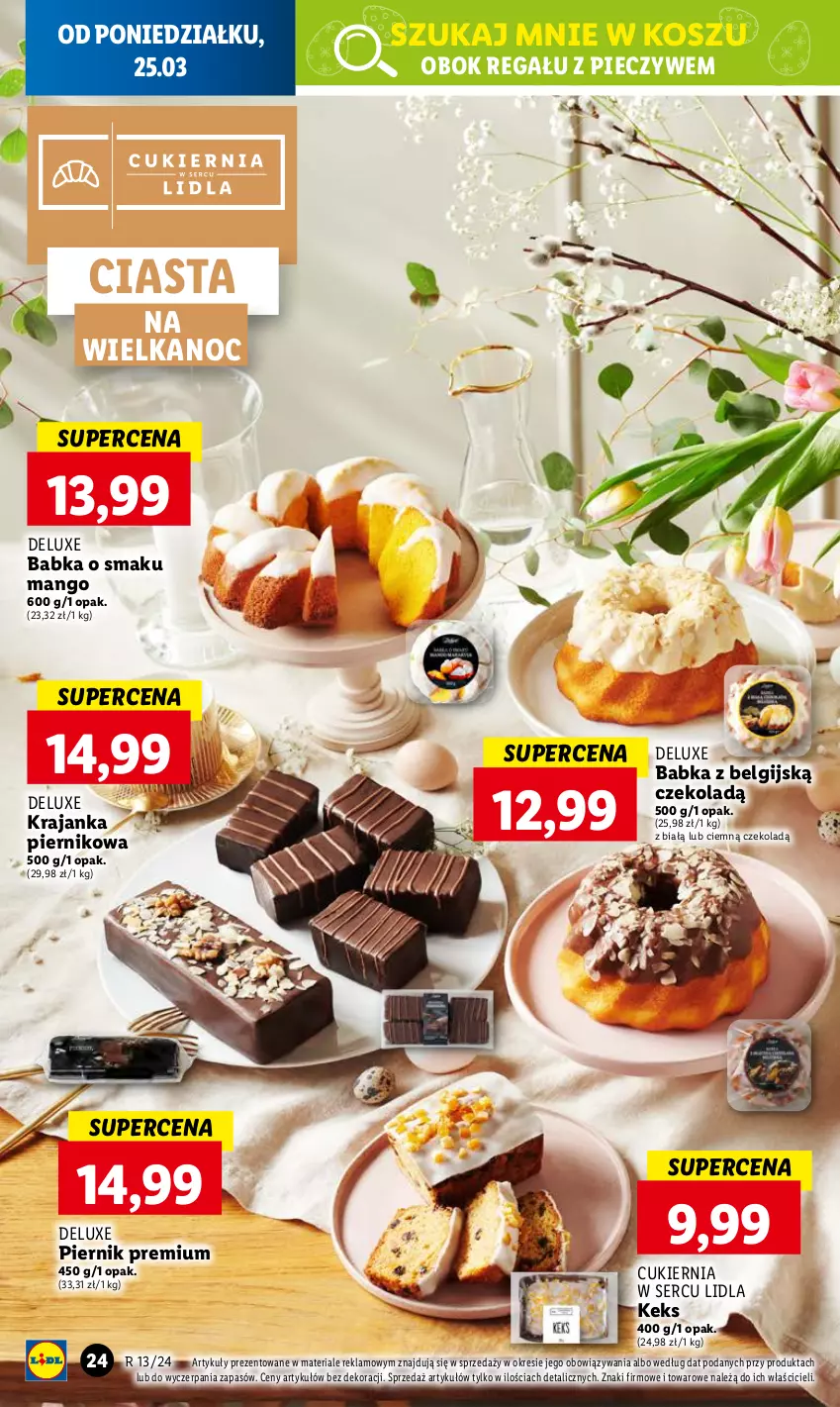 Gazetka promocyjna Lidl - GAZETKA - ważna 25.03 do 27.03.2024 - strona 28 - produkty: Babka, Cukier, Kosz, LG, Mango, Piec, Piernik, Regał, Ser