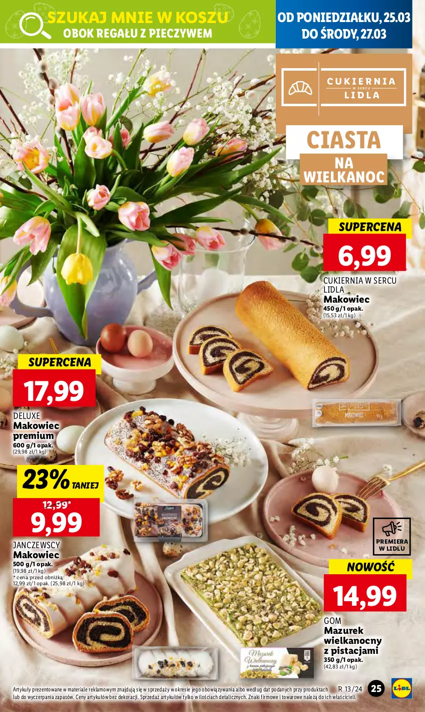 Gazetka promocyjna Lidl - GAZETKA - ważna 25.03 do 27.03.2024 - strona 29 - produkty: Cukier, Kosz, Makowiec, Piec, Regał, Ser