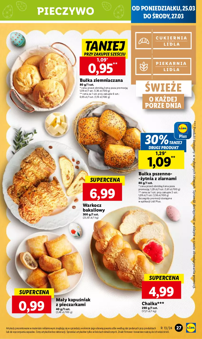 Gazetka promocyjna Lidl - GAZETKA - ważna 25.03 do 27.03.2024 - strona 31 - produkty: Bułka, Koc, Piec, Pieczarka, Pieczywo, Por