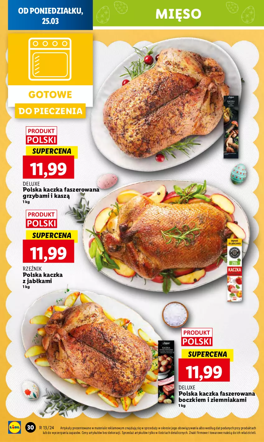 Gazetka promocyjna Lidl - GAZETKA - ważna 25.03 do 27.03.2024 - strona 34 - produkty: Fa, Jabłka, Kaczka, Kaczka faszerowana, Mięso, Piec