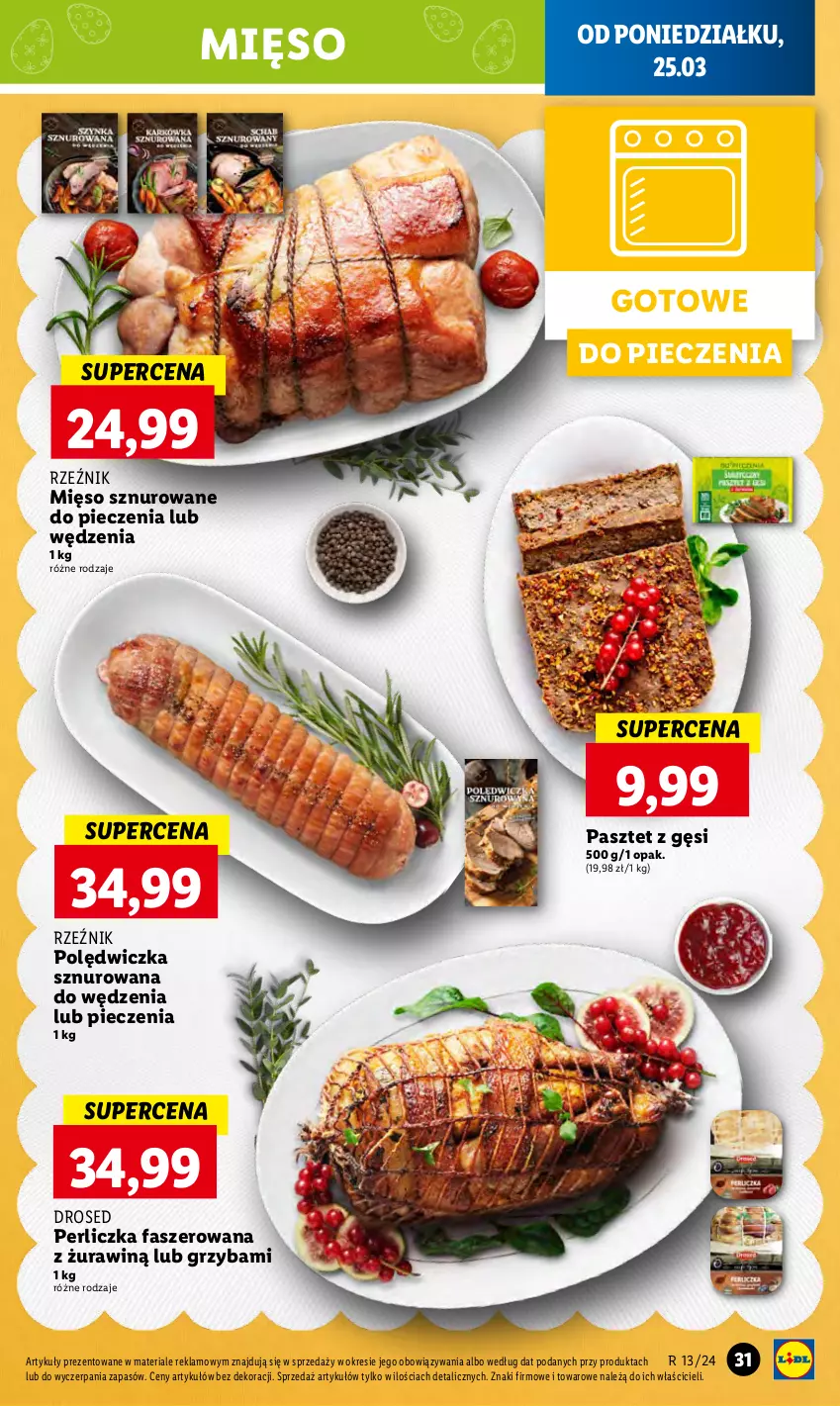 Gazetka promocyjna Lidl - GAZETKA - ważna 25.03 do 27.03.2024 - strona 35 - produkty: Fa, Mięso, Pasztet, Perliczka, Piec