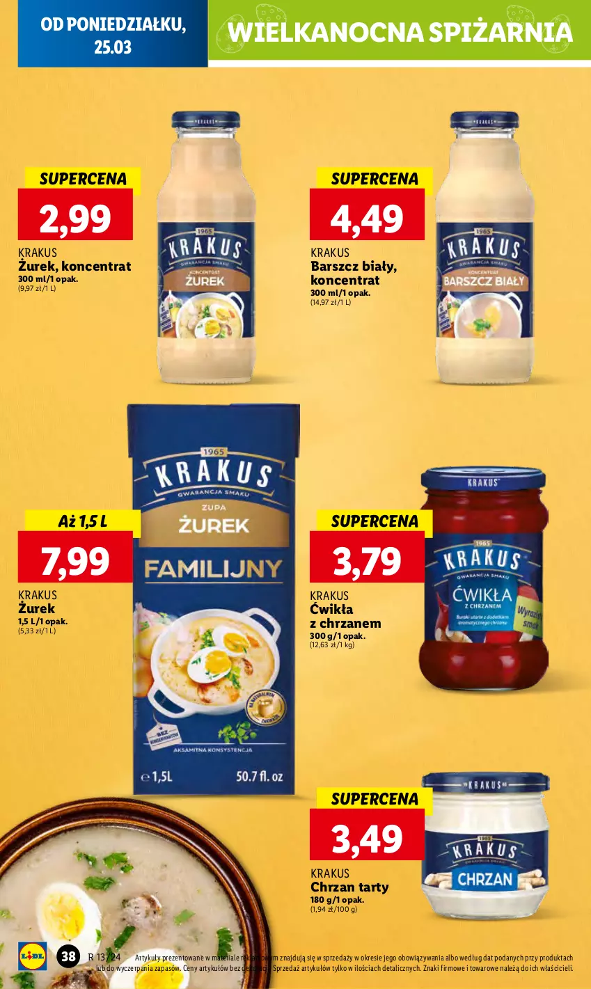 Gazetka promocyjna Lidl - GAZETKA - ważna 25.03 do 27.03.2024 - strona 42 - produkty: Chrzan, Krakus