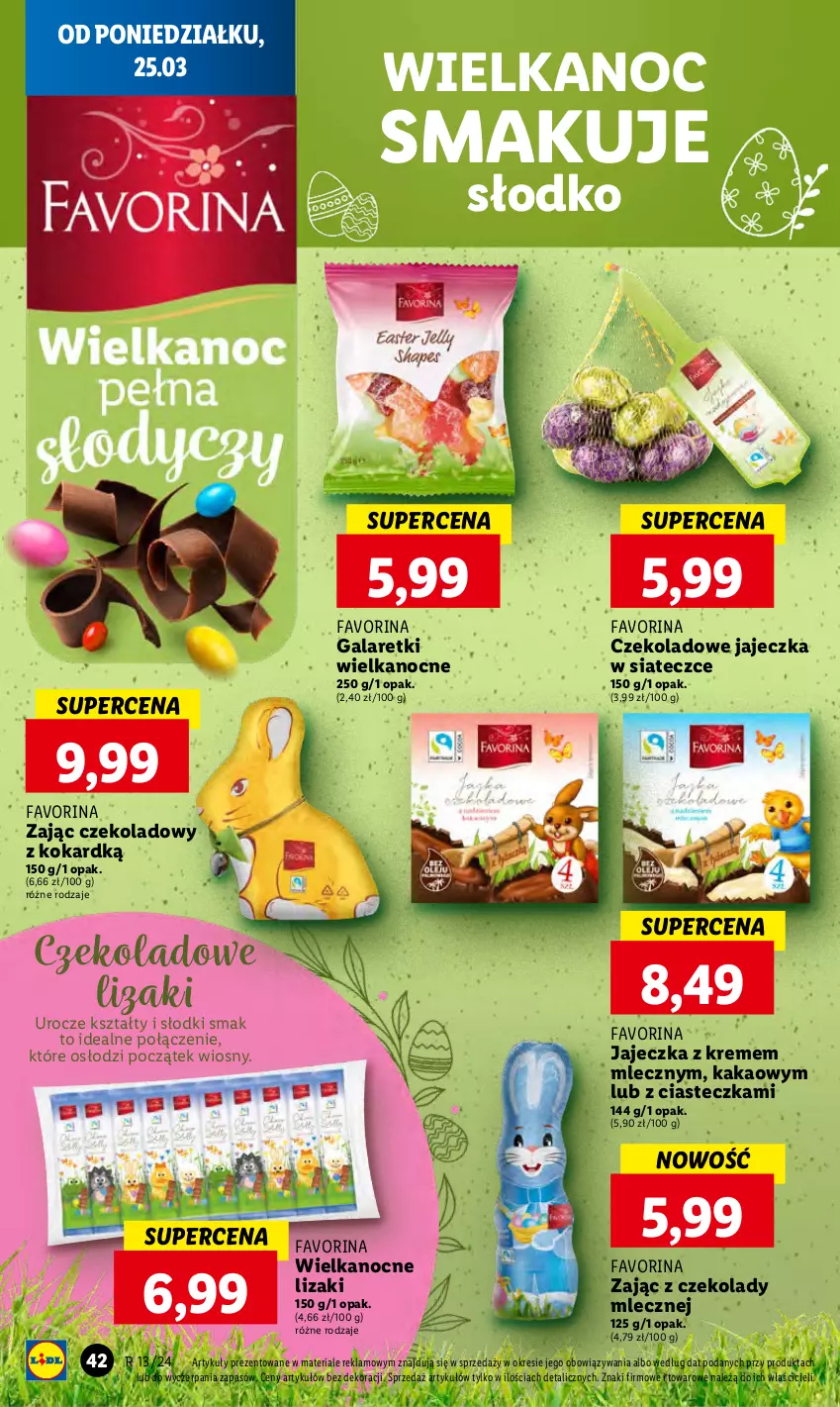 Gazetka promocyjna Lidl - GAZETKA - ważna 25.03 do 27.03.2024 - strona 46 - produkty: Fa, Gala, Galaretki, Kakao, Lizaki