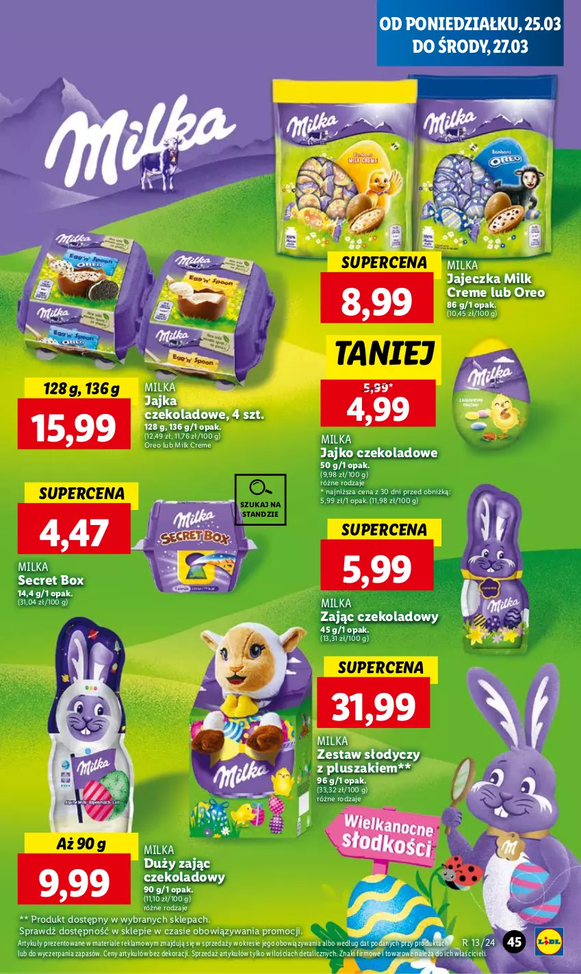 Gazetka promocyjna Lidl - GAZETKA - ważna 25.03 do 27.03.2024 - strona 49 - produkty: Milka, Oreo, Pluszak