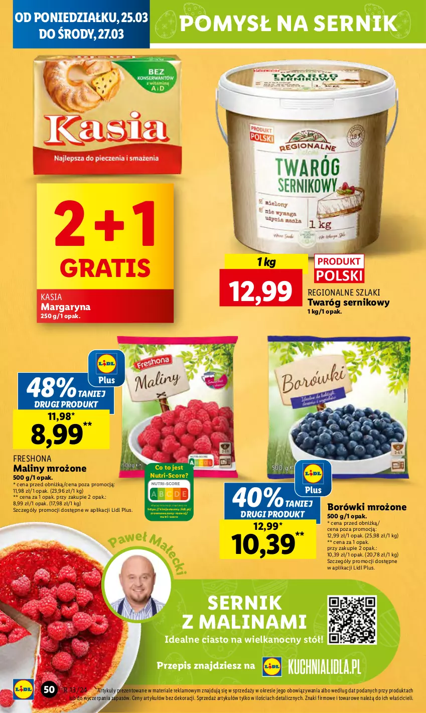 Gazetka promocyjna Lidl - GAZETKA - ważna 25.03 do 27.03.2024 - strona 54 - produkty: Gra, Kasia, Maliny, Margaryna, Ser, Stół, Twaróg, Wazon