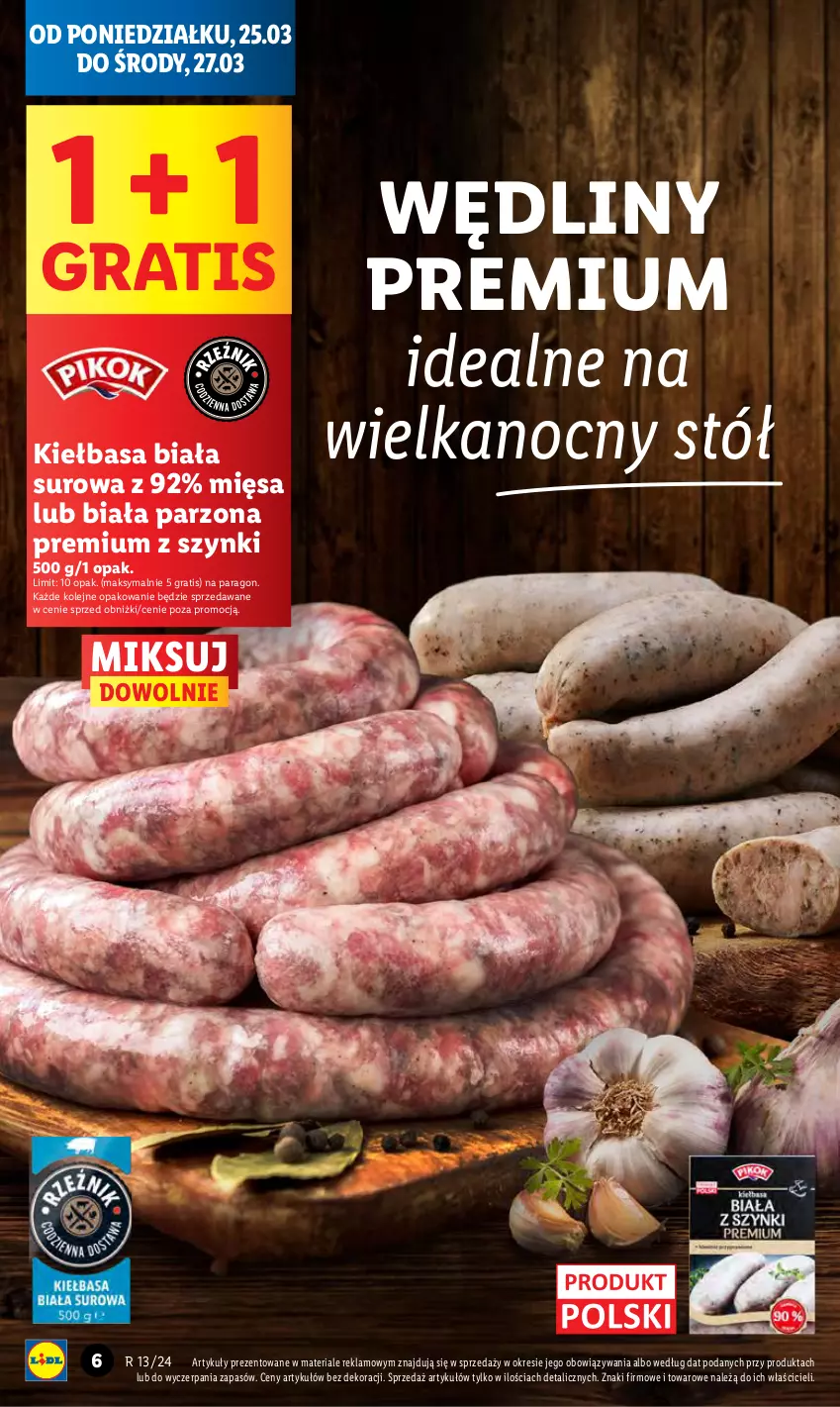 Gazetka promocyjna Lidl - GAZETKA - ważna 25.03 do 27.03.2024 - strona 6 - produkty: Gra, Kiełbasa, Kiełbasa biała, Olej, Stół