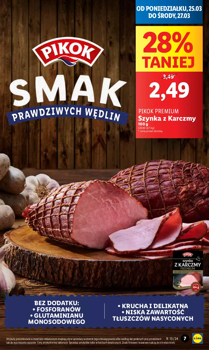 Gazetka promocyjna Lidl - GAZETKA - ważna 25.03 do 27.03.2024 - strona 7 - produkty: PIKOK, Szynka