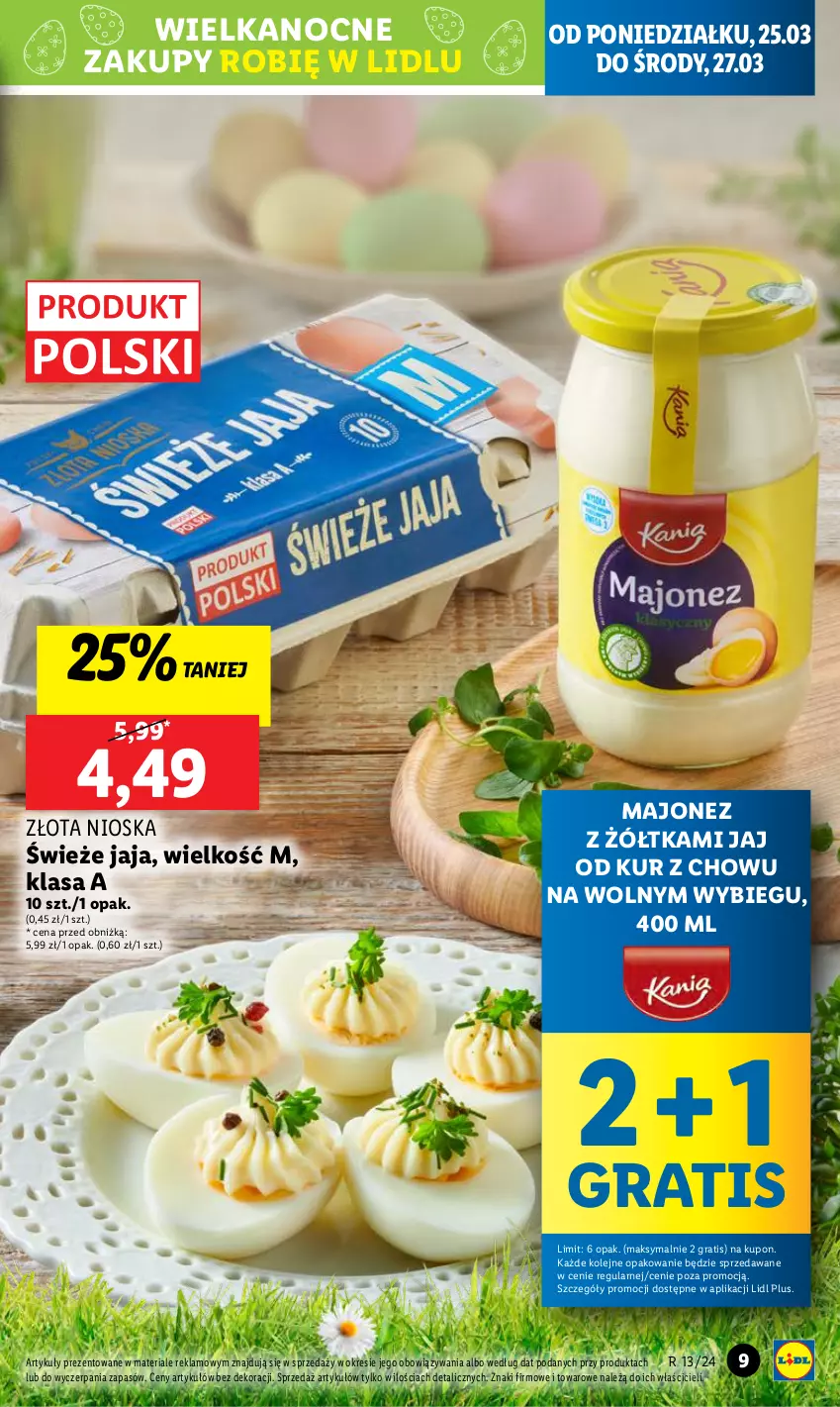 Gazetka promocyjna Lidl - GAZETKA - ważna 25.03 do 27.03.2024 - strona 9 - produkty: Gra, Jaja, Majonez, Olej